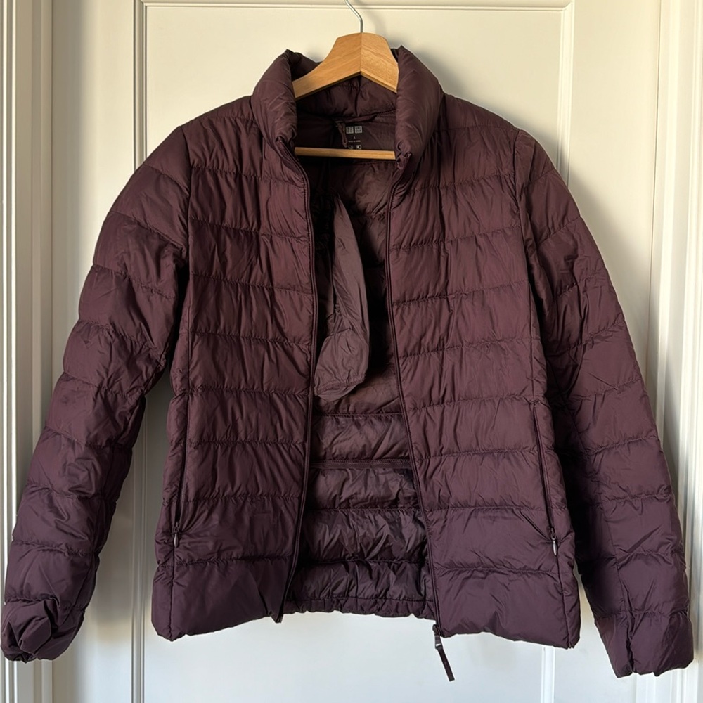 Uniqlo lightweight puffer jacket in purple